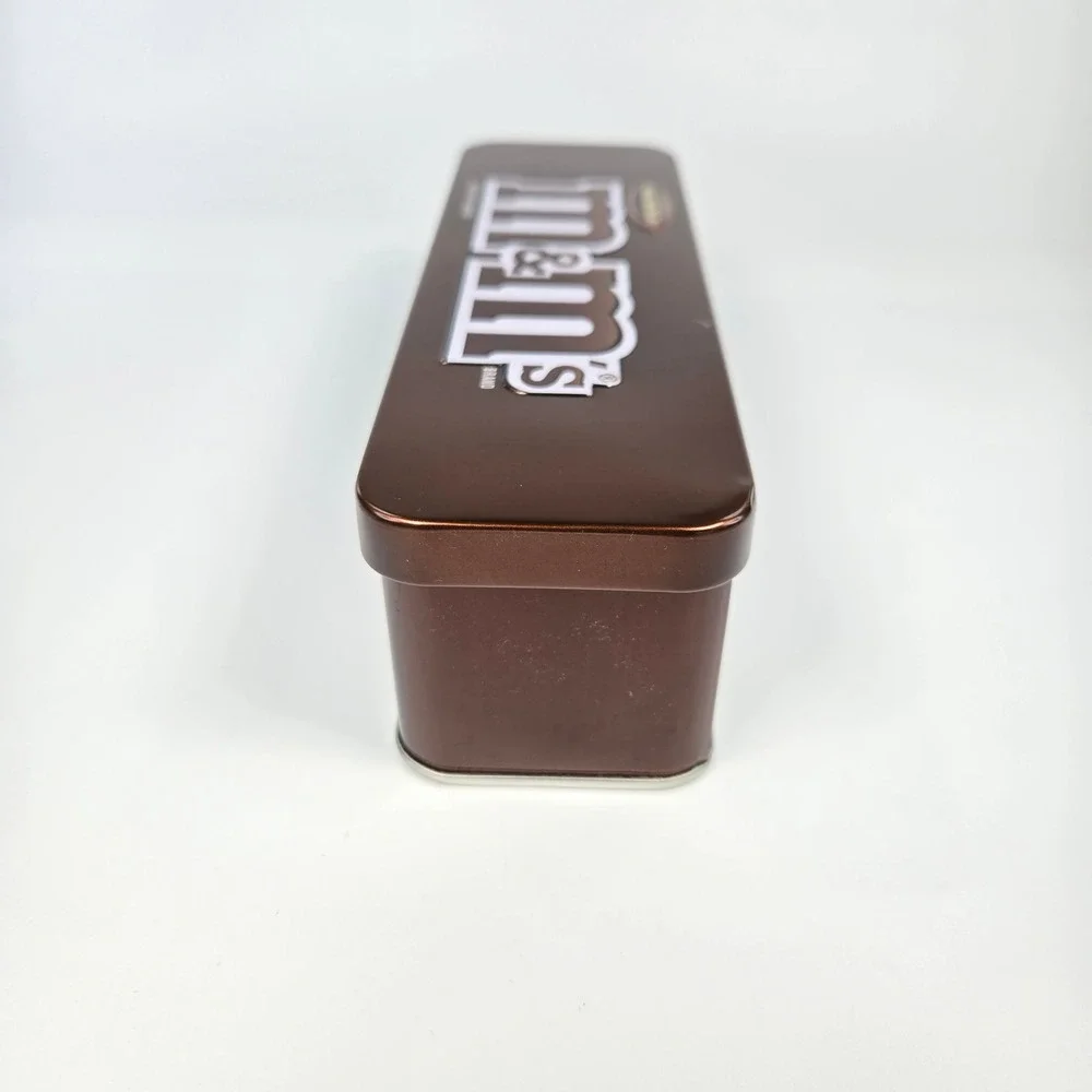Vintage M&Ms Milk Chocolate Candy Tin Metal Rectangular Collectible Box Fun Size